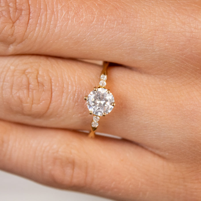 The Liana Delicate Diamond Twist Engagement Ring | Lisa Robin