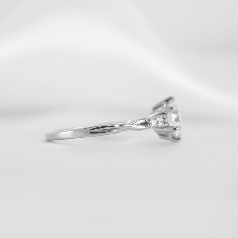 Shown in 1.0 Carat Diamond* The Liana Delicate Twist Engagement Ring | Lisa Robin