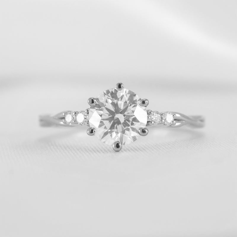 Shown in 1.0 Carat Diamond* The Liana Delicate Twist Engagement Ring | Lisa Robin