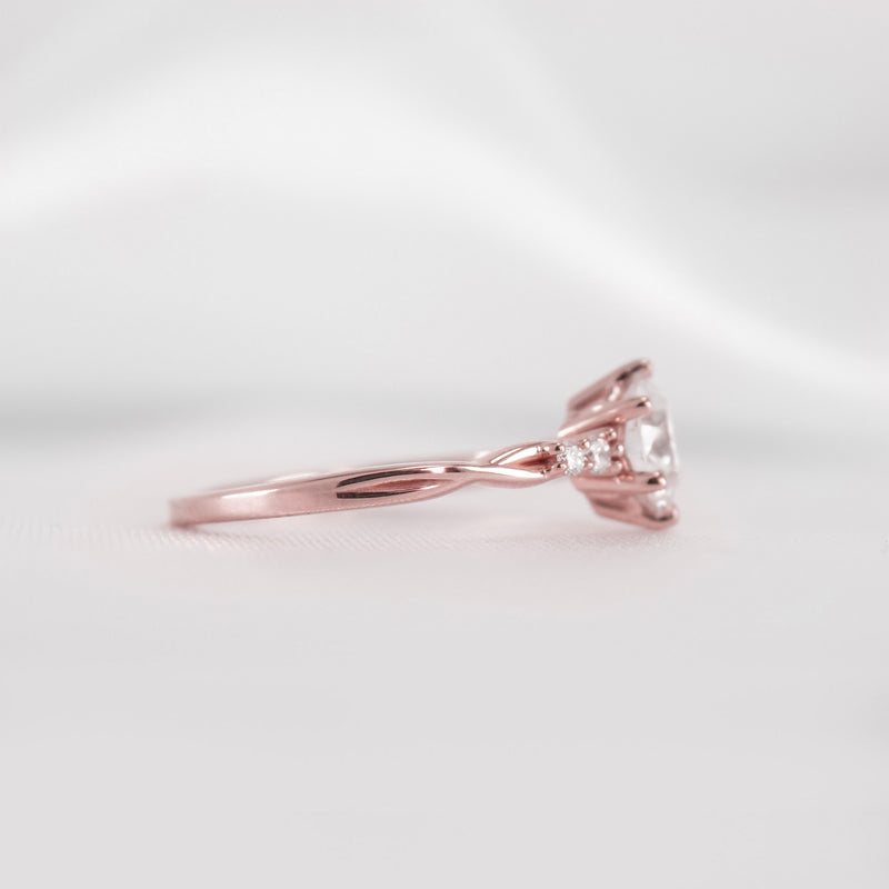 Shown in 1.0 Carat Diamond* The Liana Delicate Twist Engagement Ring | Lisa Robin
