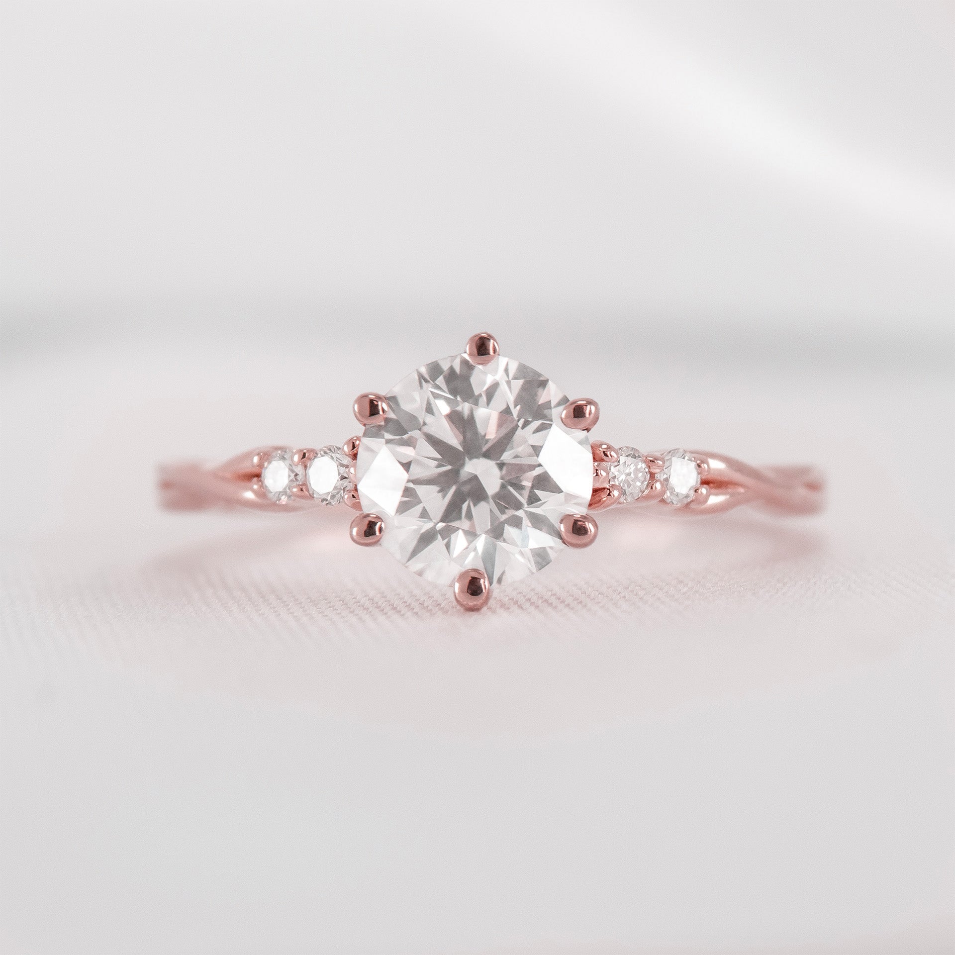 The Liana Delicate 0.5 Carat Lab Diamond Twist Engagement Ring