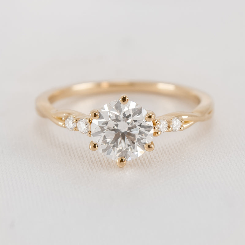 Shown in 1.0 Carat Diamond* The Liana Delicate Twist Engagement Ring | Lisa Robin