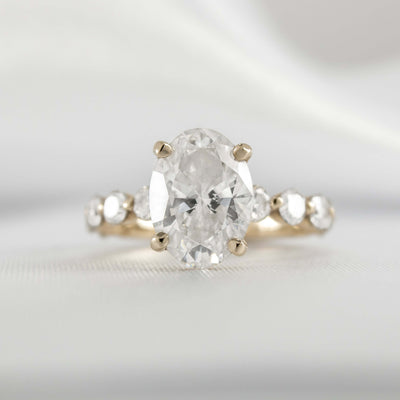Shown in 3.0 Carat * The Robin Diamond Engagement Ring | Lisa Robin#color_14k-yellow-gold