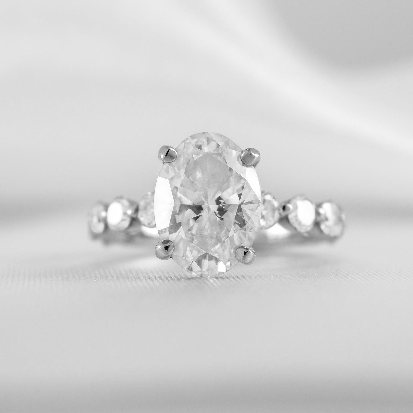 Shown in 3.0 Carat * The Robin Diamond Engagement Ring | Lisa Robin#color_platinum