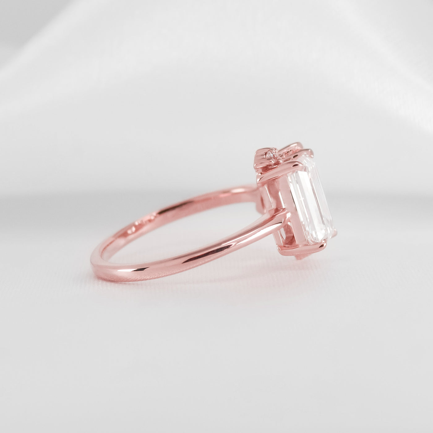 2.0 Carat Emerald Cut with 1.5 Carat Pear * The Lyric Toi et Moi | Lisa Robin#color_14k-rose-gold