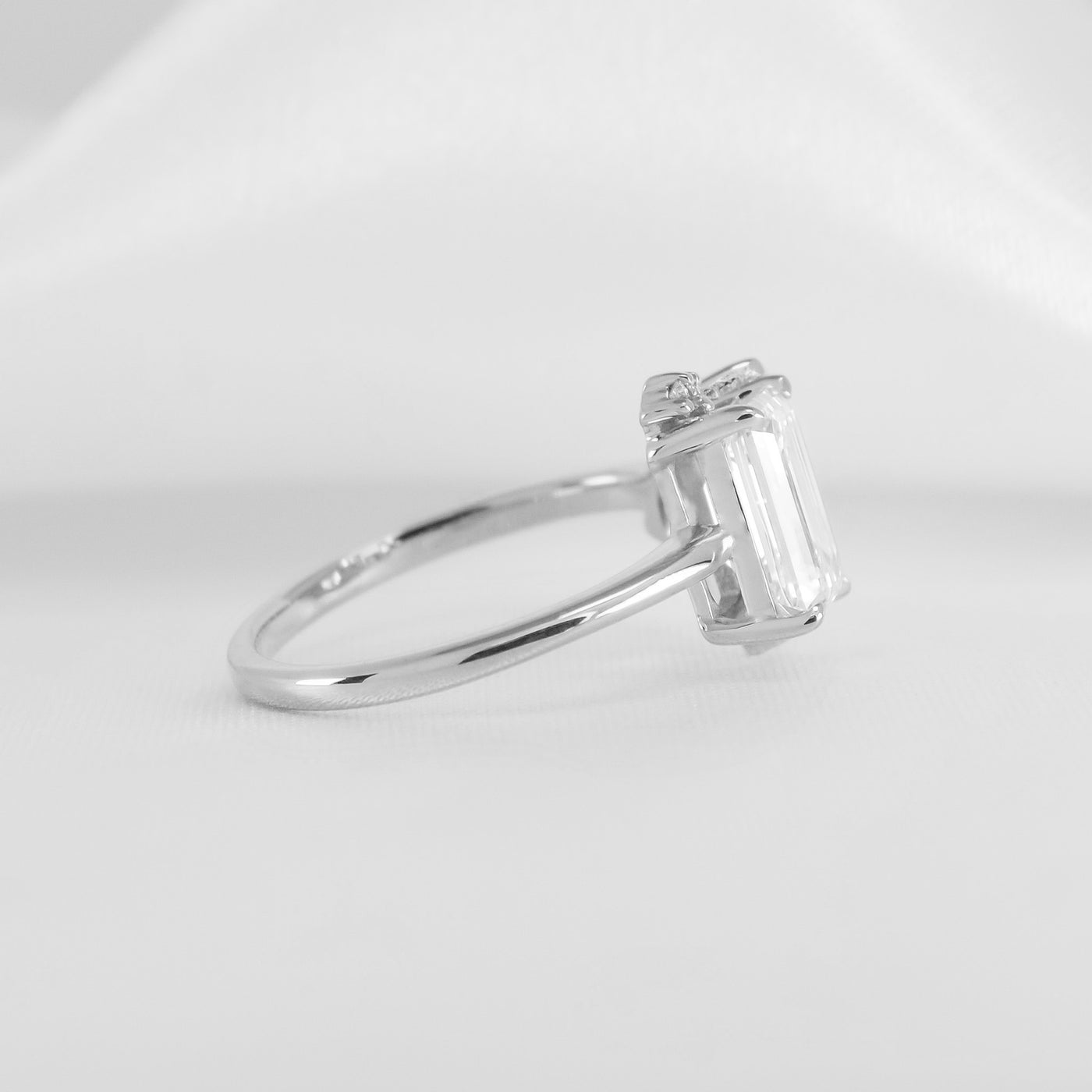 2.0 Carat Emerald Cut with 1.5 Carat Pear * The Lyric Toi et Moi | Lisa Robin#color_14k-white-gold