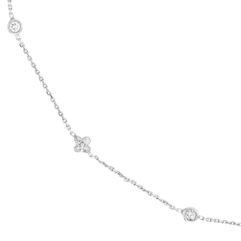 Diamond Bezel and Cluster Stations Necklace | Lisa Robin