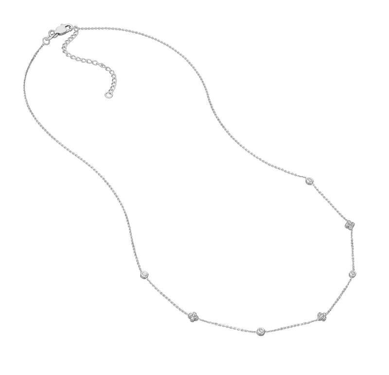 Diamond Bezel and Cluster Stations Necklace | Lisa Robin