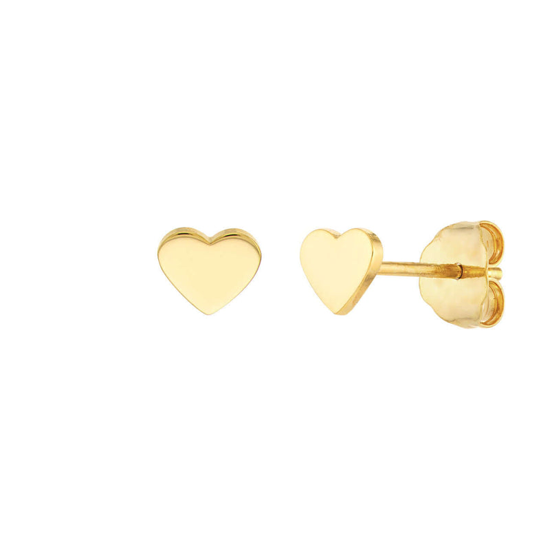 Gold Heart Stud Earring - Lisa Robin