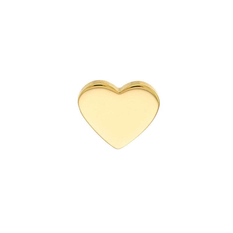 Gold Heart Stud Earring - Lisa Robin