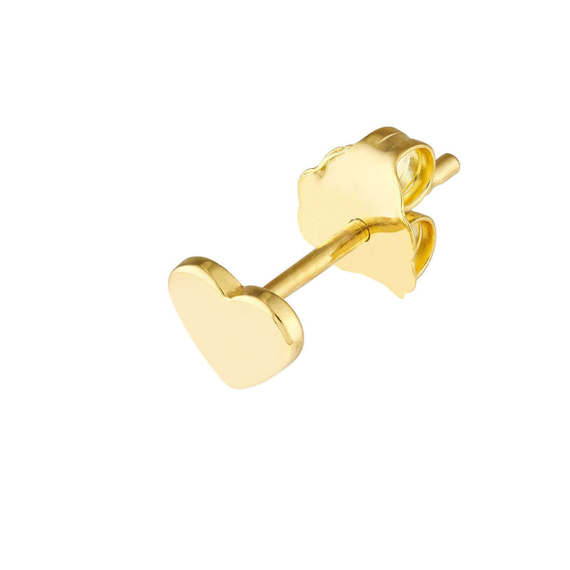 Gold Heart Stud Earring - Lisa Robin