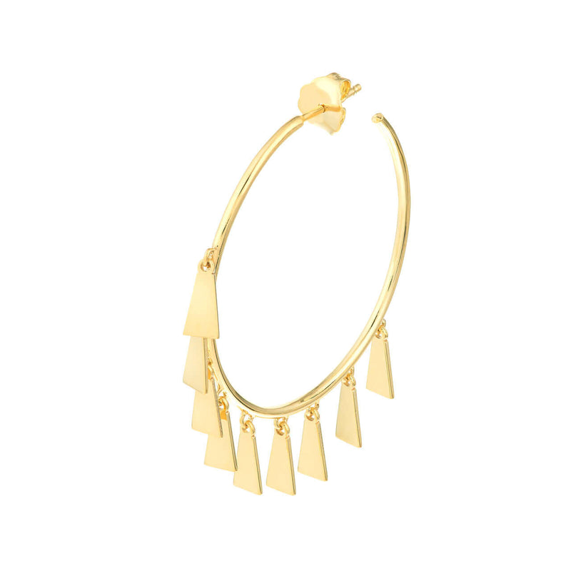 Gold Tapered Shaker Hoop Earrings