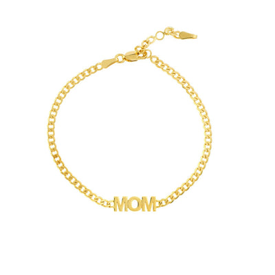 Gold Curb Chain Mom Bracelet - Lisa Robin