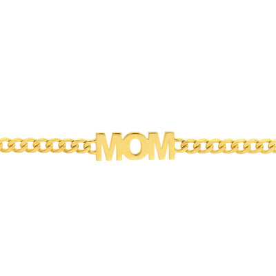 Gold Curb Chain Mom Bracelet - Lisa Robin