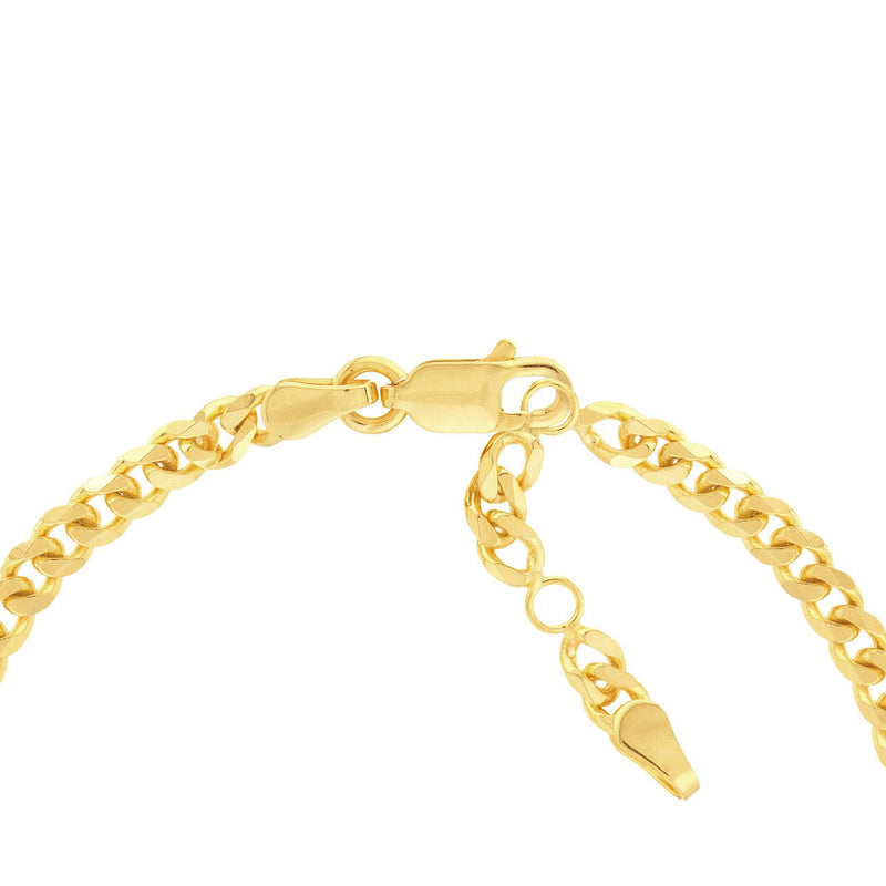 Gold Curb Chain Love Bracelet - Lisa Robin