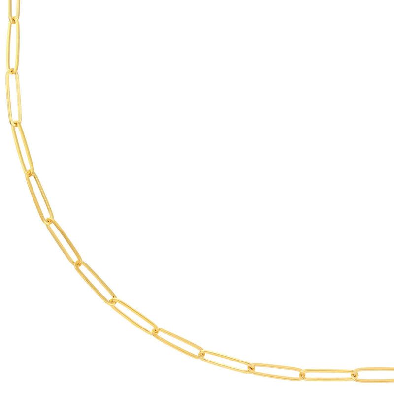 Gold Whisper Thin Paper Clip Chain | Lisa Robin | Lisa Robin