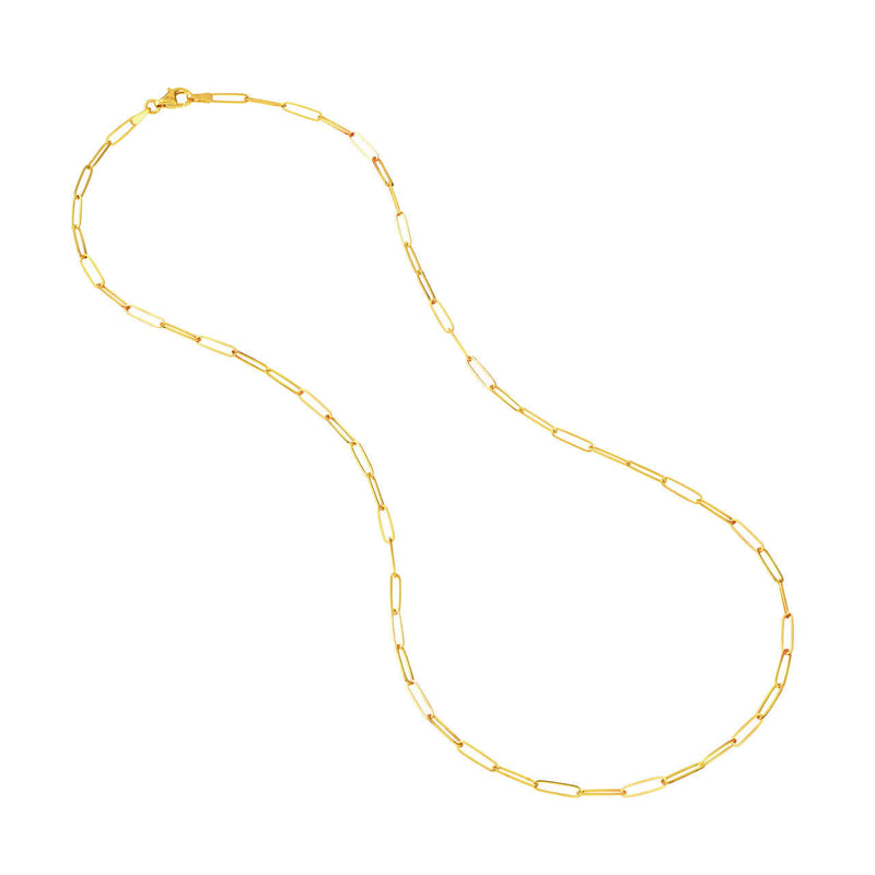 Gold Whisper Thin Paper Clip Chain | Lisa Robin | Lisa Robin