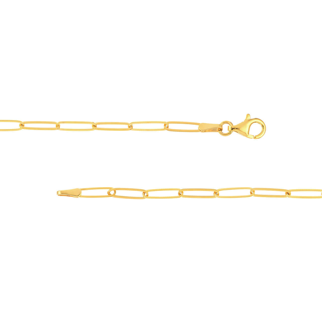 Gold Whisper Thin Paper Clip Chain | Lisa Robin | Lisa Robin#color_14K-yellow-gold
