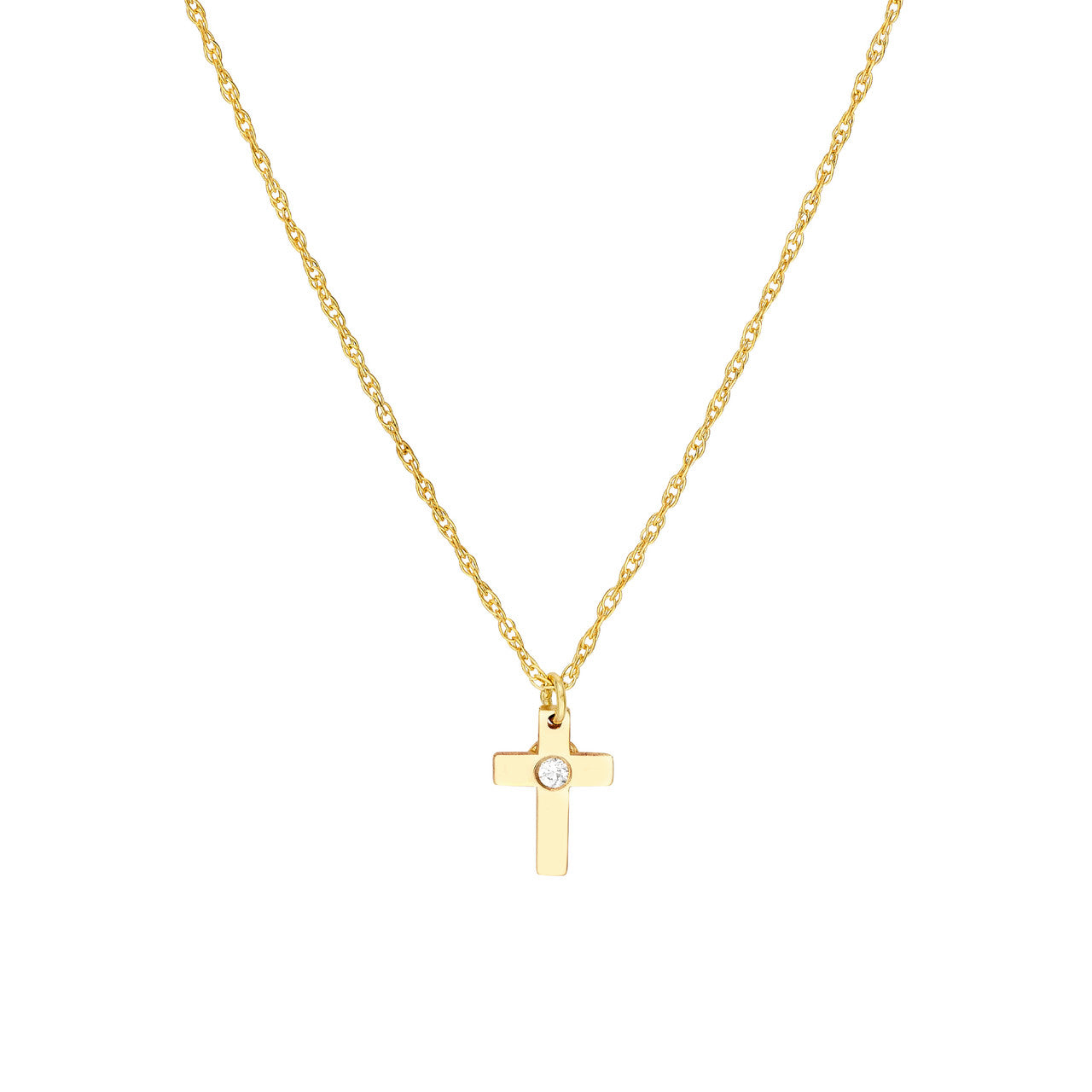 Petite Diamond Cross Necklace