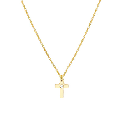 Petite Diamond Cross Necklace