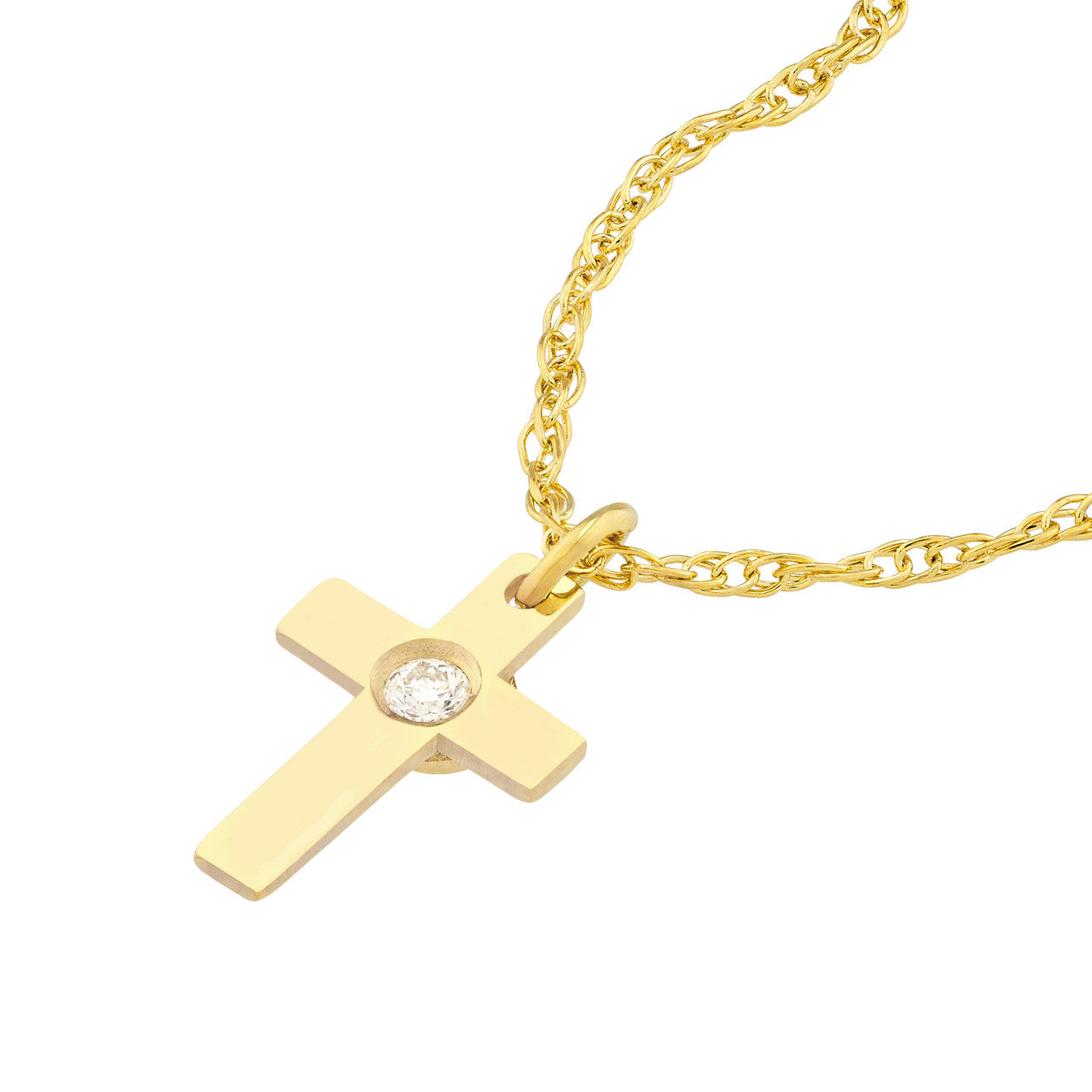 Petite Diamond Cross Necklace