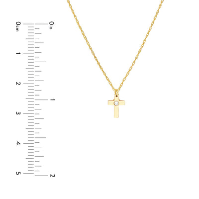 Petite Diamond Cross Necklace