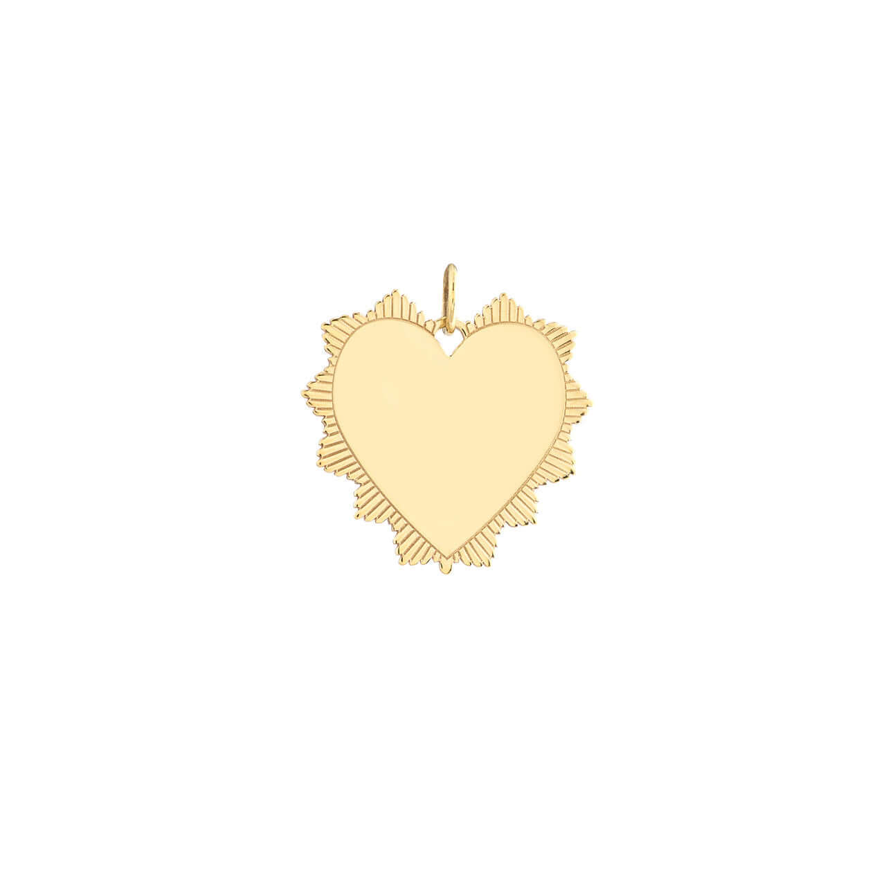 Spike Heart Engravable Pendant