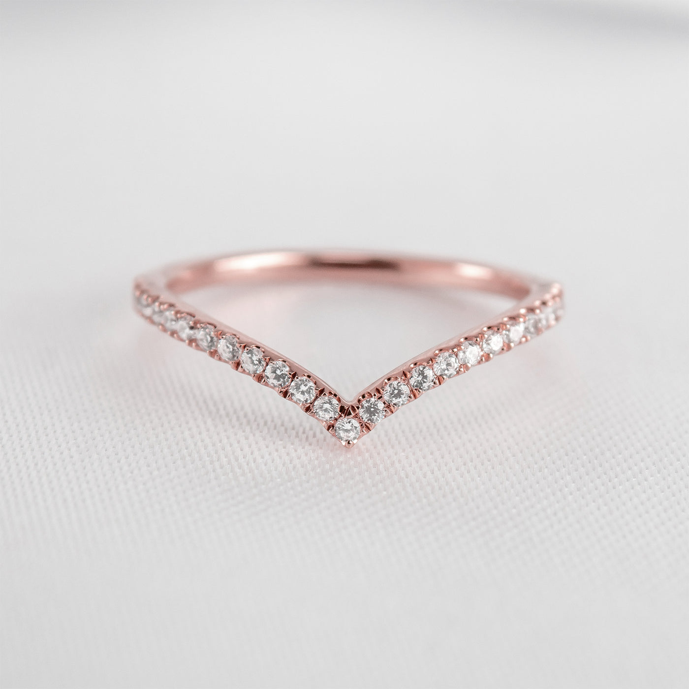 The Marla Chevron Diamond Band - Lisa Robin#color_18k-rose-gold
