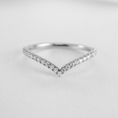 The Marla Chevron Diamond Band - Lisa Robin#color_platinum
