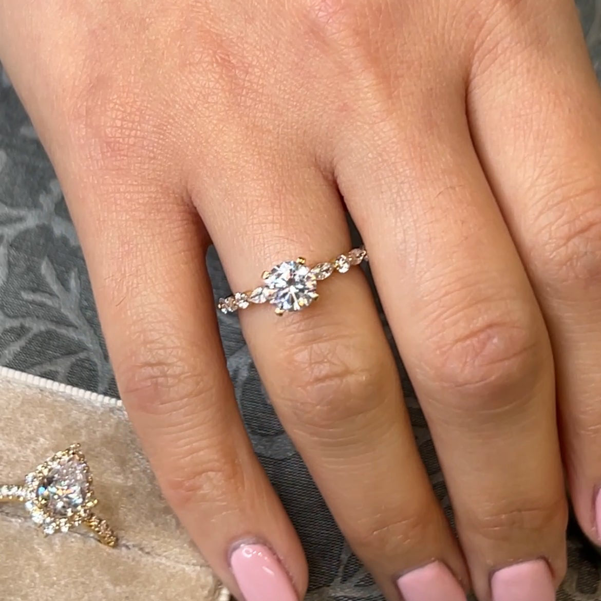 The Marley Side Stone Diamond Engagement Ring