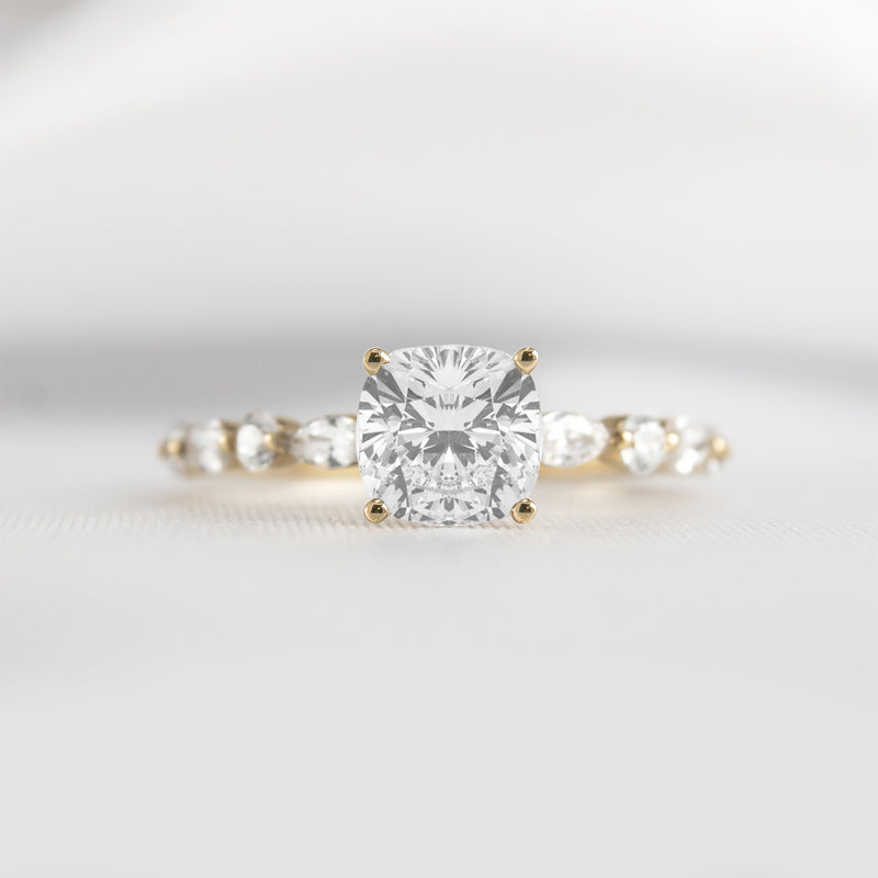 TShown in 1.0 Carat * The Marley Side Stone Diamond Engagement Ring | Lisa Robin