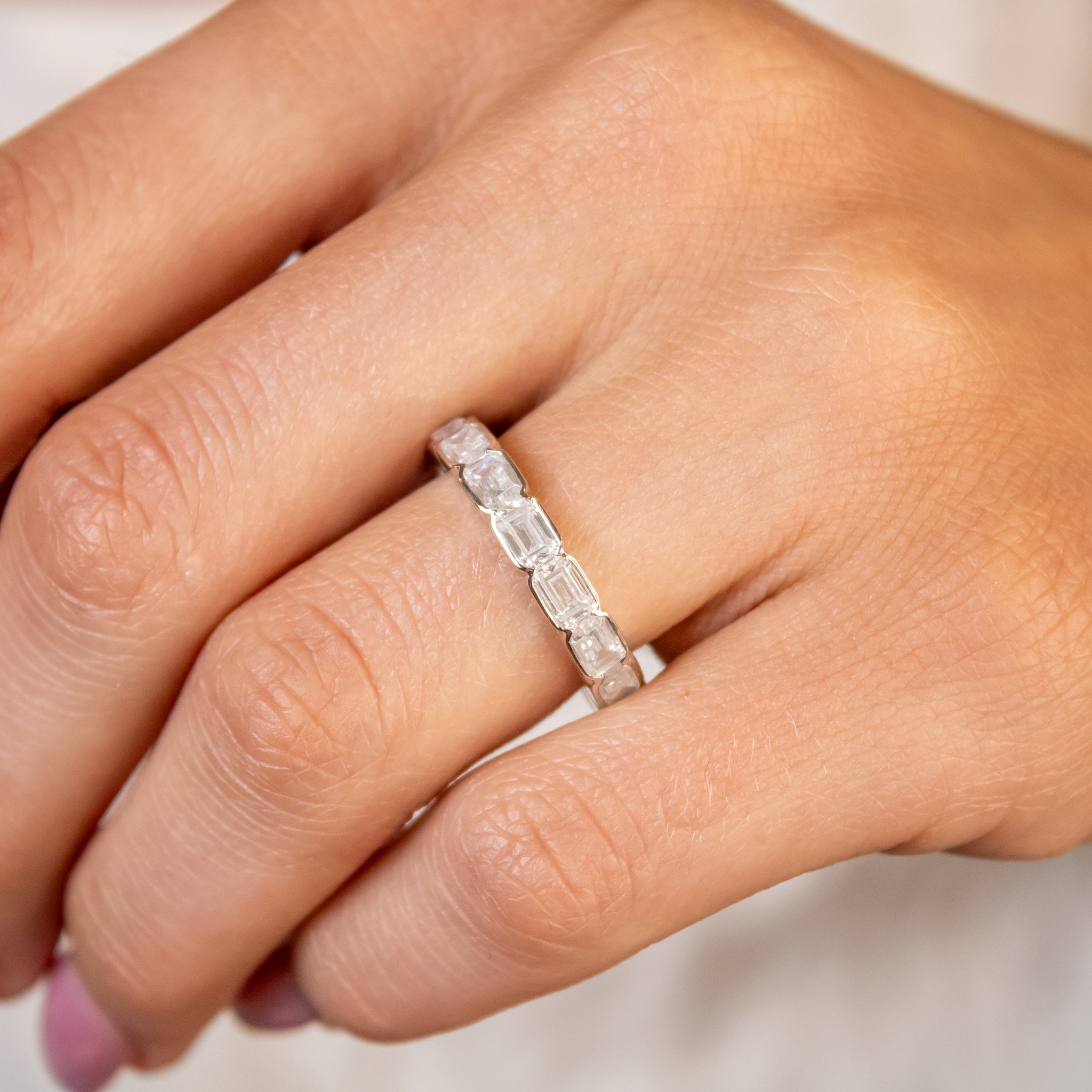 The Mayumi east west diamond eternity band | Lisa Robin#color_14k-yellow-gold