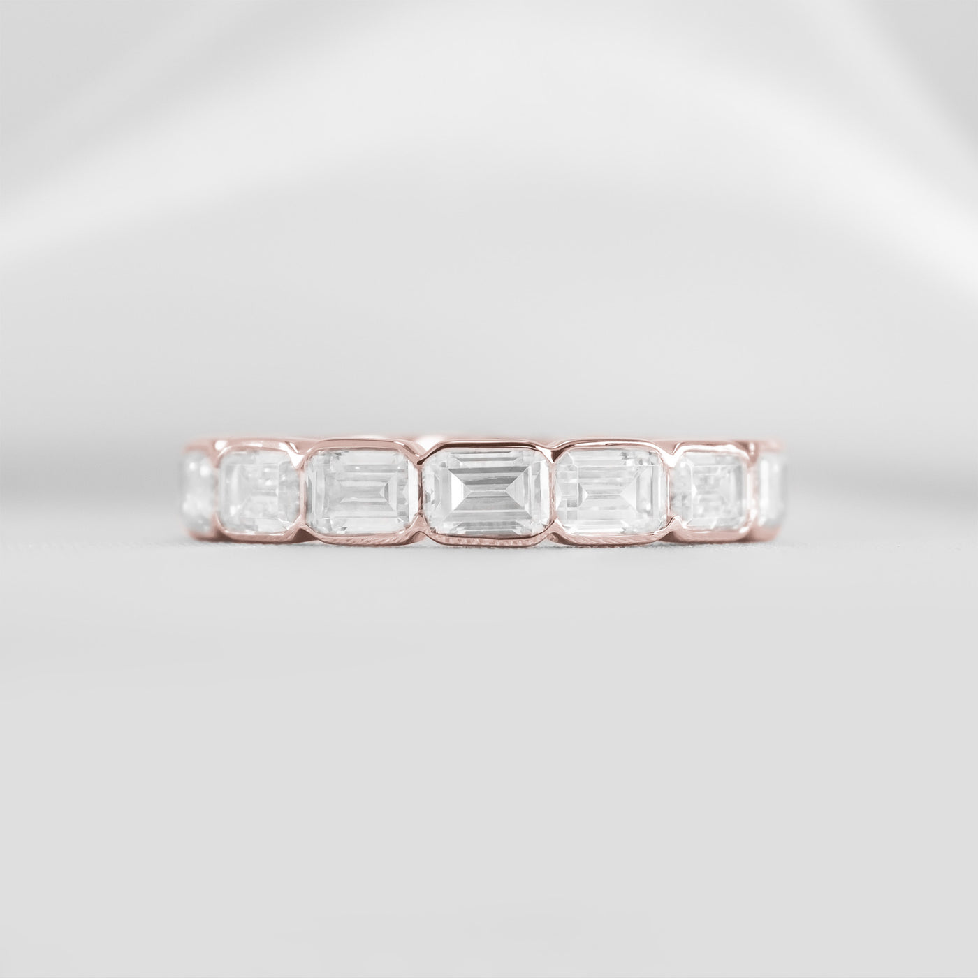 The Mayumi east west diamond eternity ring | Lisa Robin#color_14k-rose-gold