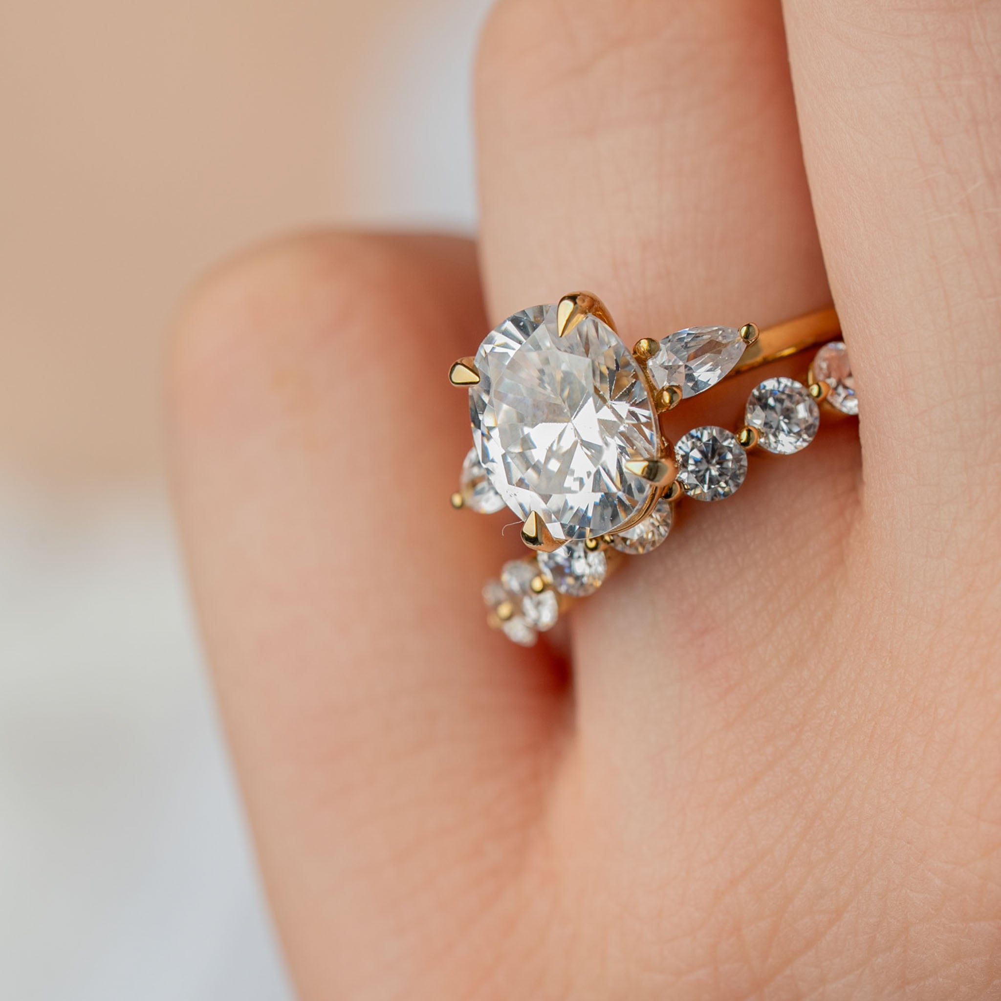 Harper round diamond 14K yellow gold wedding ring by Lisa Robin#color_14k-yellow-gold