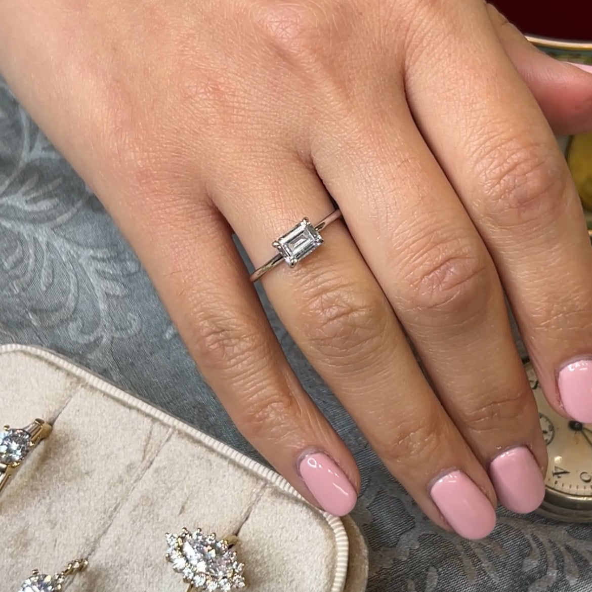 The Mia East West Diamond Engagement Ring