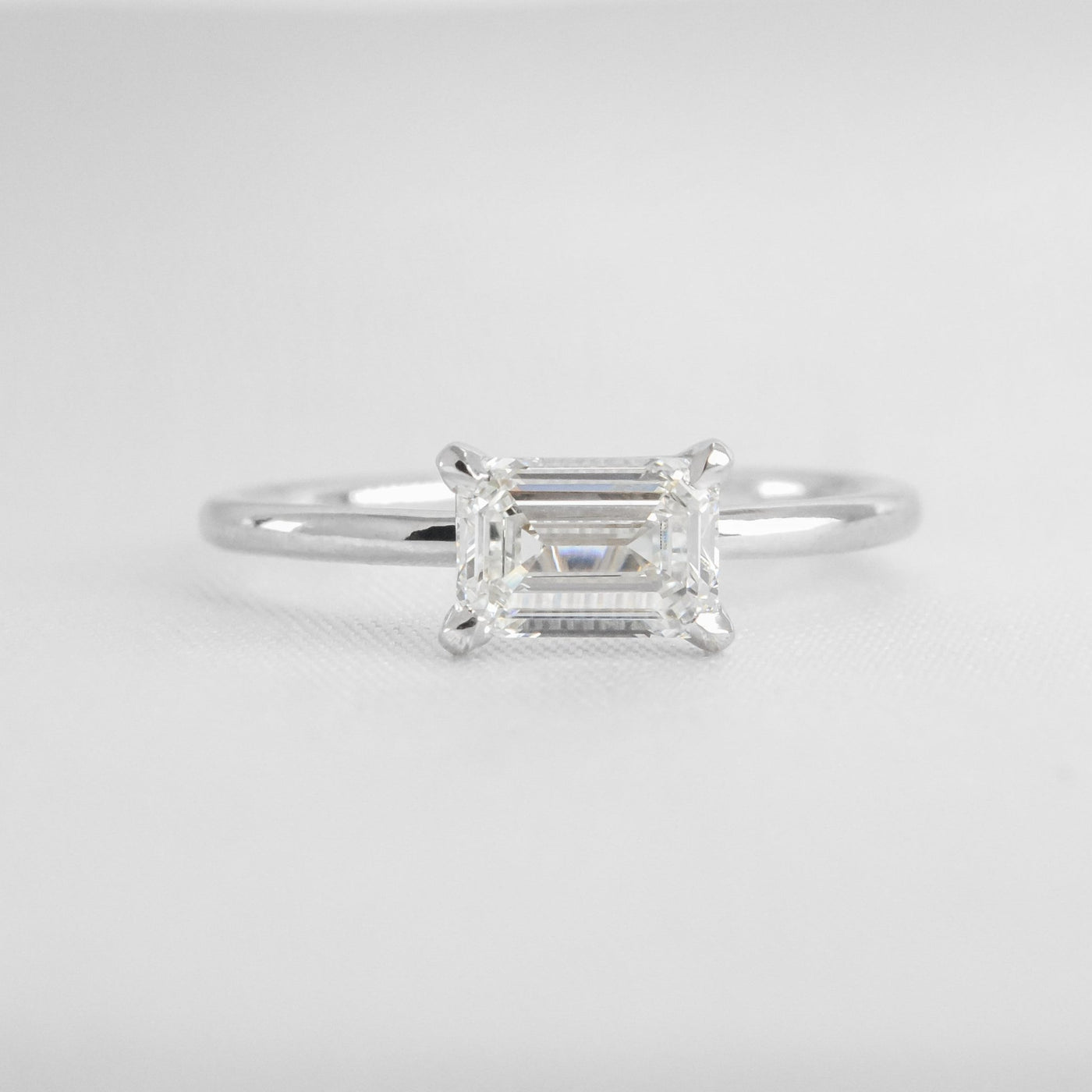 The Mia East West Moissanite Engagement Ring - Lisa Robin