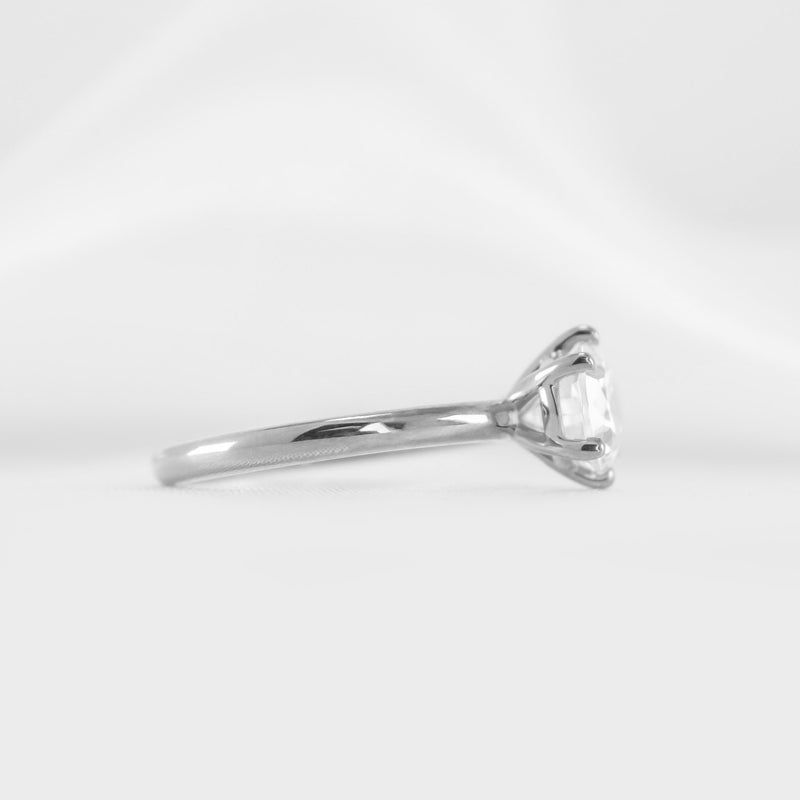 Shown in 1.0 Carat * The Mia East West Diamond Solitaire Engagement Ring | Lisa Robin