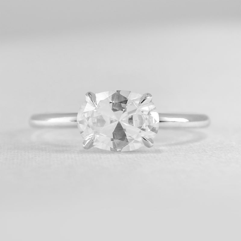 Shown in 1.6 Carat * The Mia East West Pear Diamond Solitaire Engagement Ring | Lisa Robin