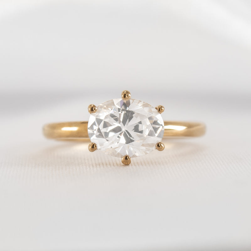 The Mia East West Diamond Engagement Ring - Lisa Robin