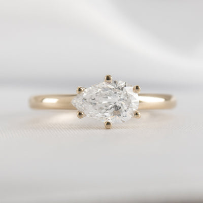 The Mia East West Diamond Engagement Ring - Lisa Robin