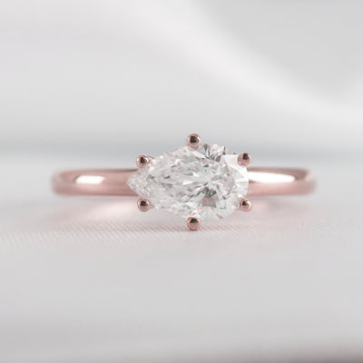 The Mia East West Diamond Engagement Ring - Lisa Robin