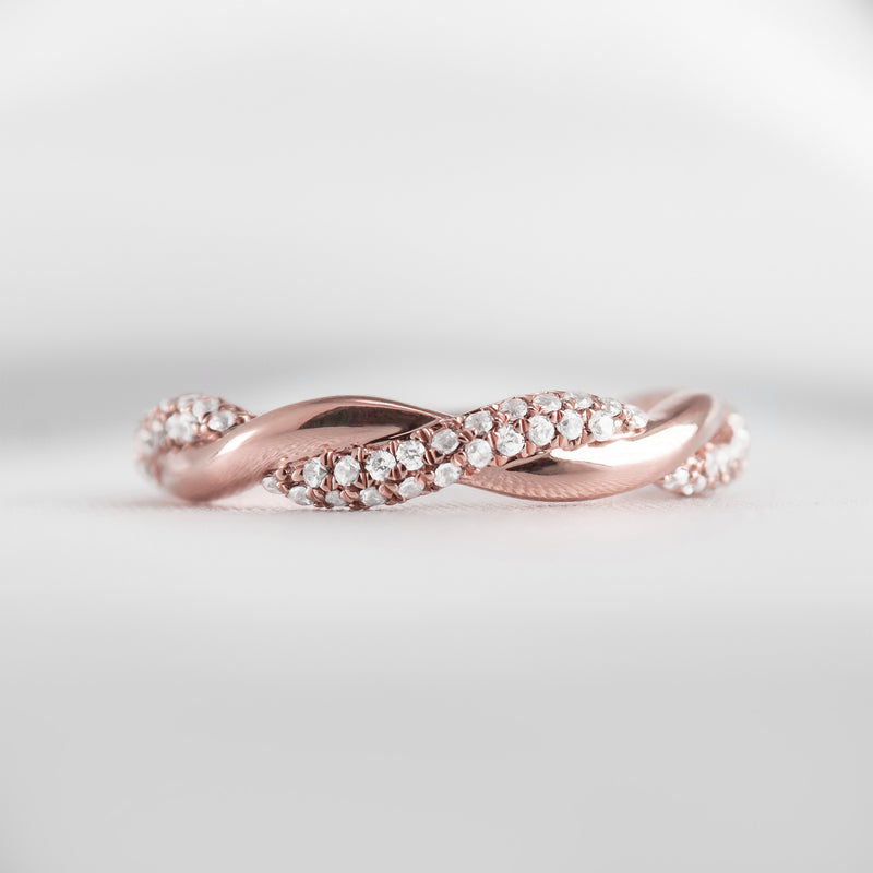 The Milan Diamond Twist Wedding Ring - Lisa Robin