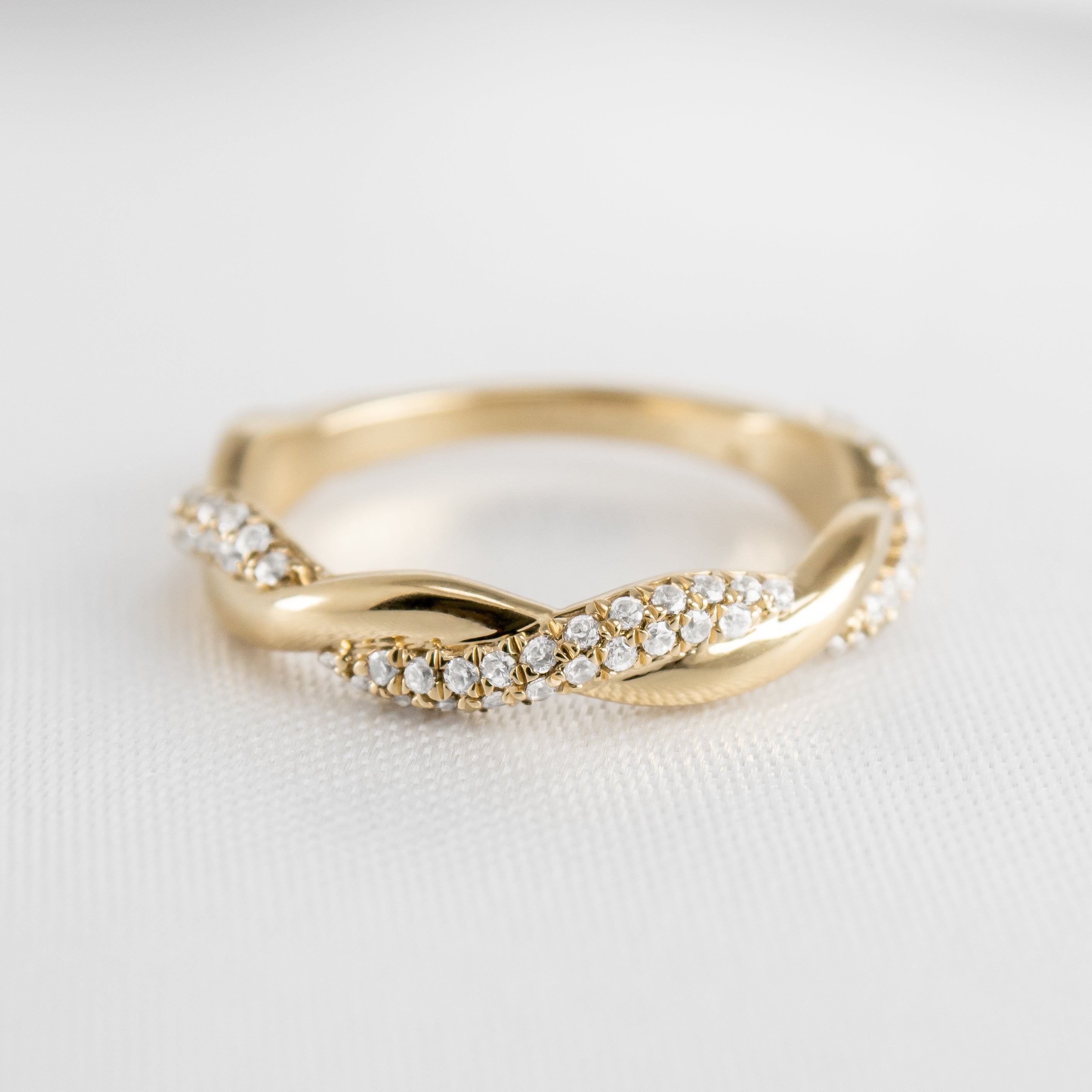 The Milan Diamond Twist Wedding Ring