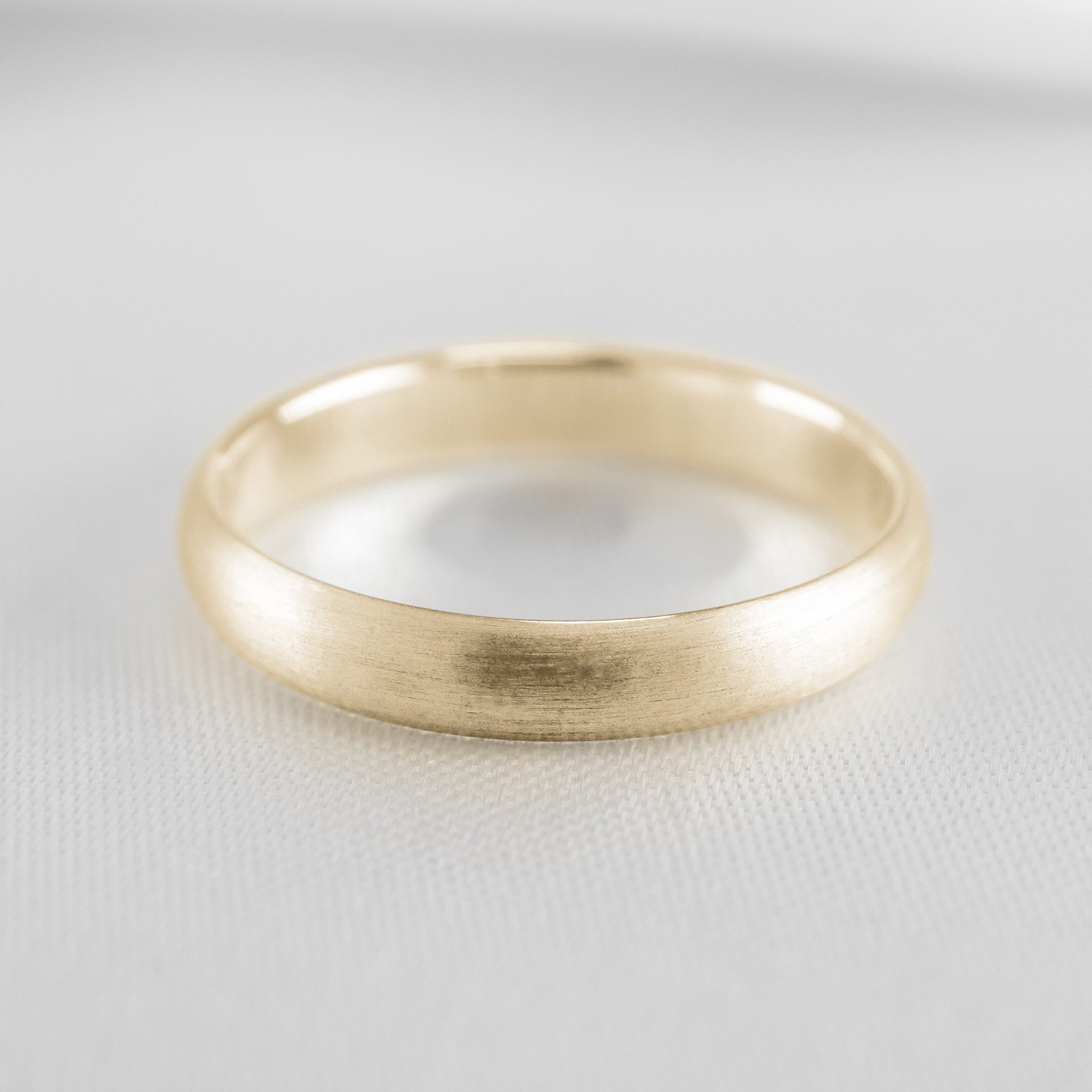 Milo Brushed Finish Domed Wedding Ring - Lisa Robin