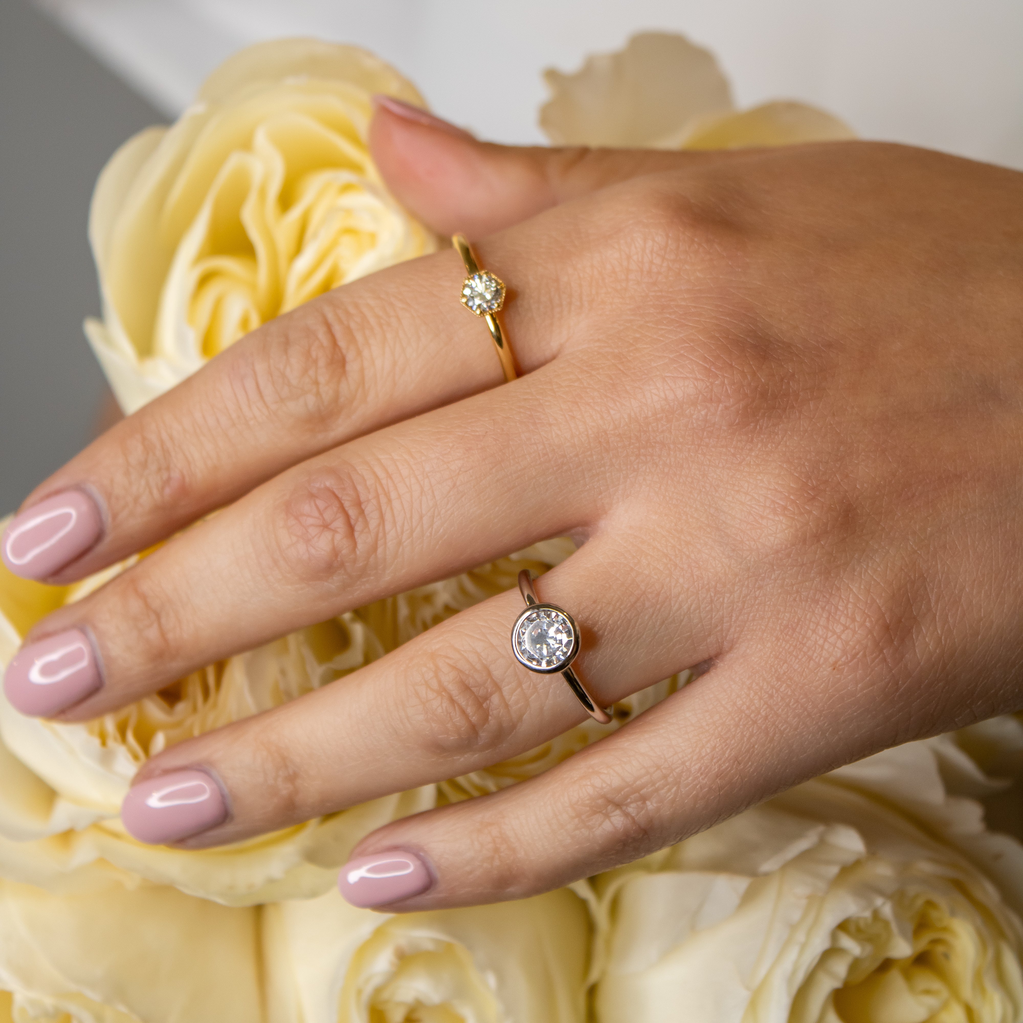 The Morgan Bezel Diamond Engagement Ring