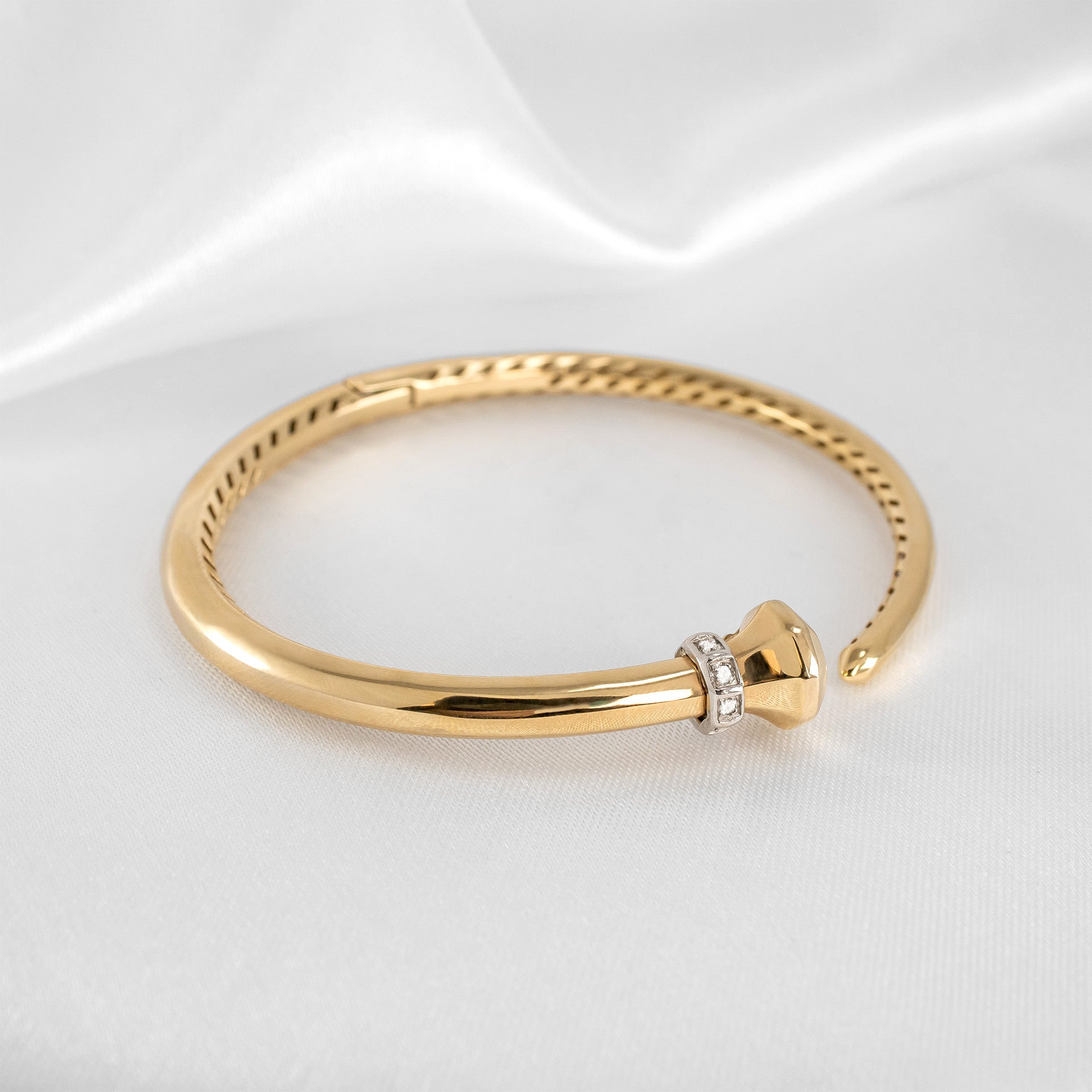 Gold Diamond Wrap Bangle - Lisa Robin