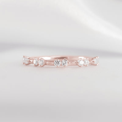 The Naomi Double Distance Diamond Wedding Ring#color_14k-rose-gold