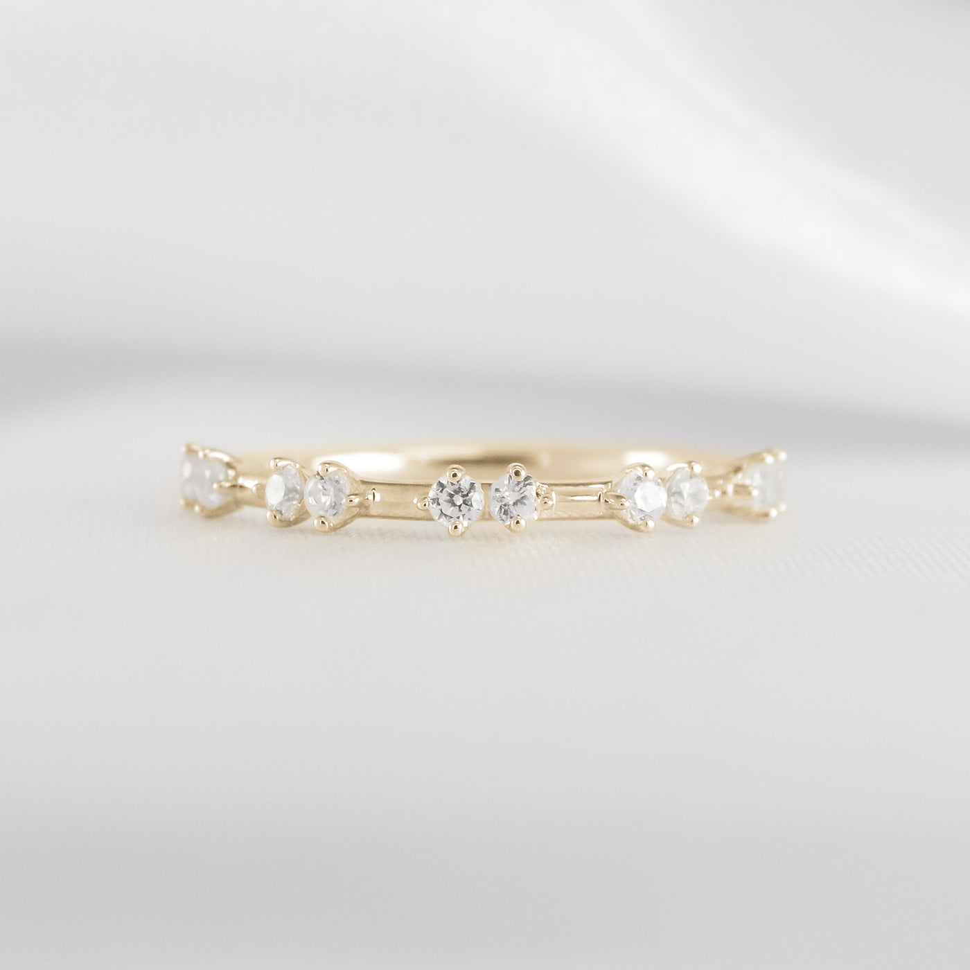 The Naomi Double Distance Diamond Wedding Ring#color_14k-yellow-gold