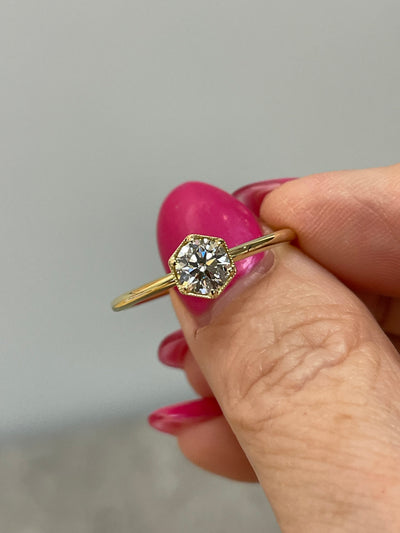 The Geneveive Hexagon Ring for proposal | Lisa Robin