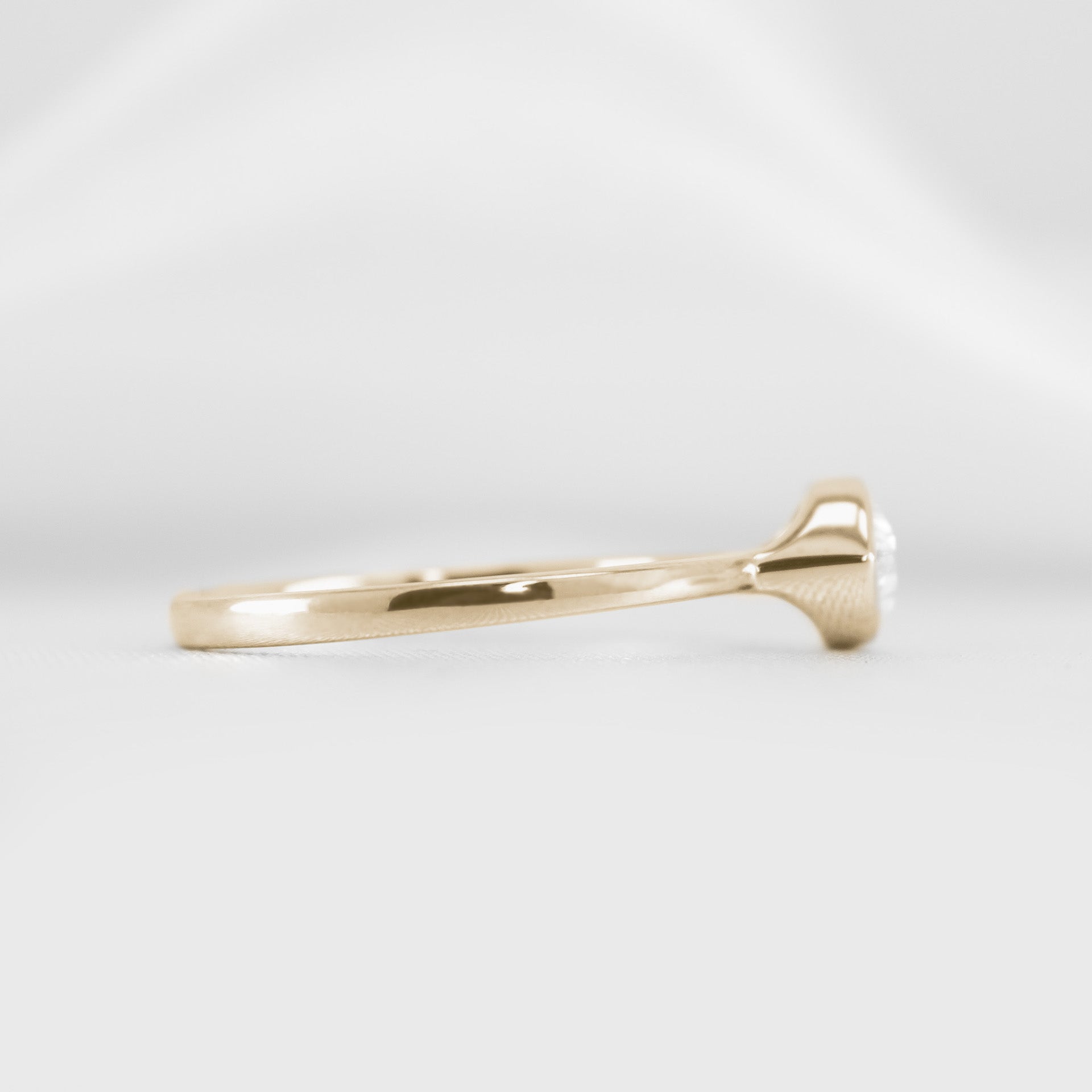 Shown in 1.0 Carat * The Nova Bezel East West Diamond Ring | Lisa Robin#color_14k-yellow-gold